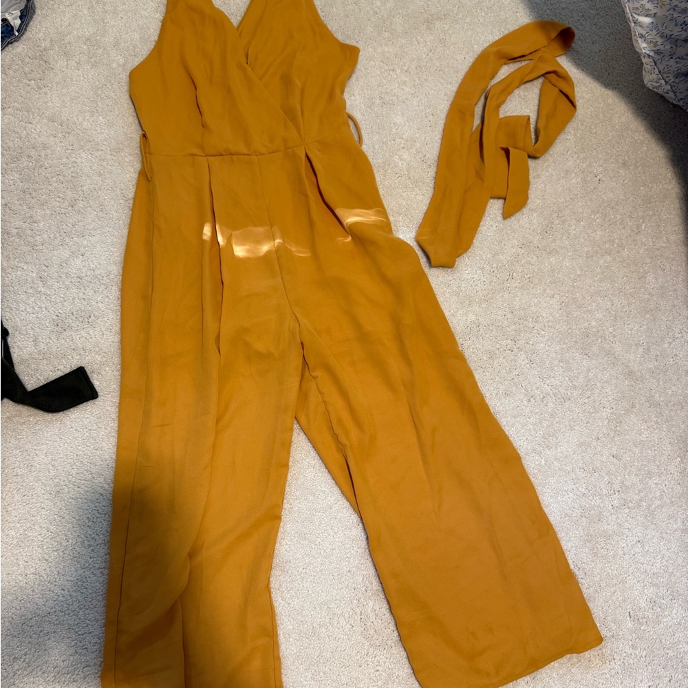 Sienna Sky Mustard Jumpsuit